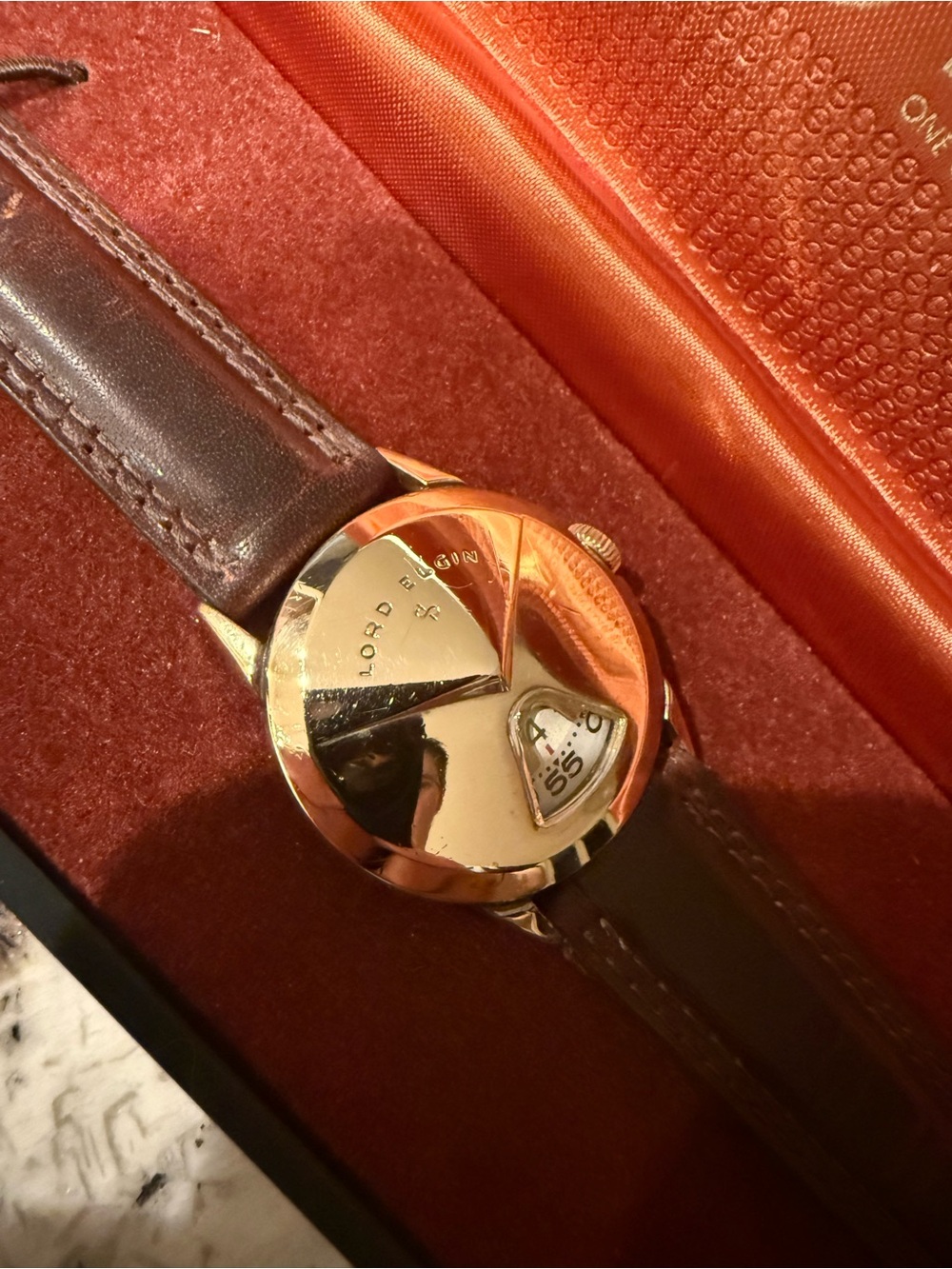 1950’s Classic Lord Elgin 14k gold filled. Lord Elgin Chevron Museum Condition